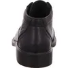 The back view of a black leather boot. Podgląd zdjęcia produktu