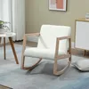 HOMCOM schommelstoel met houten frame, fauteuil voor de Productafbeelding-voorbeeld 2