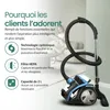 Emerio aspirateur sans sac – 2 litres – filtre HEPA – Voir les images du produit 5