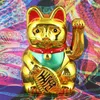 Glückskatze - Maneki-neko - Winkekatze - 13 cm - gold Produktbild-Vorschau 10