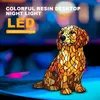 Noční lampička s motivem psa, design skla, stolní lampa z Náhled obrázku produktu 4