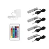 QLS LED RGB 4 kusy osvětlení skleněných polic klip 12V Náhled obrázku produktu 2
