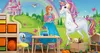 Muralo XXL Vlies FOTOTAPETE PRINZESSIN Einhorn Schloss (B) Produktbild-Vorschau 3
