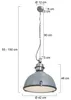 Steinhauer - lampada a sospensione - Bikkel - grigio - Anteprima dell’immagine prodotto 19