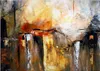 Leinwandbild Kunst 50 x 70 cm - Wandbild Braun Grau - Produktbild-Vorschau 1