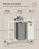 VASAGLE Wäschekorb 2 Fächer,Wäschesammler 100 L,Rollen, Produktbild-Vorschau 2