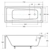 BADLAND Badewanne Rechteck Modern 170x70 mit Acrylschürze, Produktbild-Vorschau 7