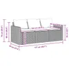 Möbel Gartensofa mit Kissen 3-Sitzer Schwarz Poly Rattan - Produktbild-Vorschau 9