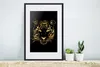MuchoWow® MuchoWow® Gerahmtes Poster Tiger - Gold - Figur Produktbild-Vorschau 4