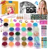 Bledras Glitzer Tattoo Set Kinder, 6 Farben Tattoo Stifte, Produktbild-Vorschau 1