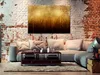 Vliesstoff Leinwandbild - Golden Expansion (1 Part) Wide Produktbild-Vorschau 4
