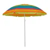 A striped beach umbrella on a white background. Anteprima dell’immagine prodotto