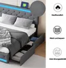 CDGlobal čalúnená posteľ 180x200cm, manželská posteľ s 2 Náhľad obrázku produktu 4