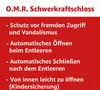 A red background with white text listing features of a product. Voir les images du produit