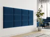 Čalouněný nástěnný panel 50x30 PAG - modrý Náhled obrázku produktu 1