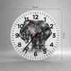 Wanduhr - Rund - Glasuhr - Bär Tier - 30x30cm - Produktbild-Vorschau 3