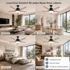132 cm stropný ventilátor s osvetlením v drevenom dizajne, Náhľad obrázku produktu 9