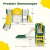 COSTWAY Kinderglijbaan, opvouwbaar, 10-in-1 kinderspeelgoed Productafbeelding-voorbeeld 3