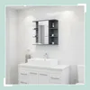 Armoire de toilette Relaxdays, 6 étagères, 2 compartiments Voir les images du produit 2