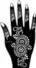 Henna Tattoo Schablone für die Rechte Hand Produktbild-Vorschau 1