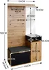 Merax Garderobe “Dike” Wildeiche, Flurgarderobe Produktbild-Vorschau 7