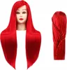 Tréninková hlava Iza 80 cm red, termální vlasy + stojan, Náhled obrázku produktu 1