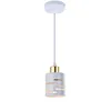 A white and gold pendant light fixture against a white background. Náhled obrázku produktu