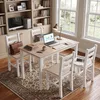 HOMCOM Eettafel met 4 stoelen, eethoek met rechthoekige Productafbeelding-voorbeeld 9