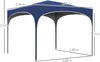 Outsunny altán 2,95 x 2,95 cm, skládací altán s UV Náhled obrázku produktu 3