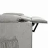 vidaXL Poltrona relax in tessuto grigio chiaro Anteprima dell’immagine prodotto 5
