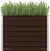 PUEAZU Garten-Hochbeet Braun 100 x 40 x 77 cm Verzinkter Produktbild-Vorschau 1