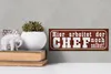 Holzschild Spruch 27x10cm hier arbeitet Chef noch selbst Produktbild-Vorschau 5