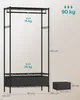 A diagram showing a clothes rack with dimensions and weight capacities. Náhled obrázku produktu