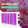 A white LED grow light with red and blue LEDs is shown in the foreground, with potted plants in the background. Náhľad obrázku produktu