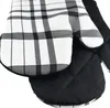 Set de gants de cuisine avec aimant Checks black grid Voir les images du produit 2