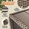 Close-up marketing image of a polyrattan side table, highlighting its materials and construction. Produktbild-Vorschau