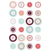 A grid of numbered circles, likely representing advent calendar boxes. Produktbild-Vorschau