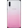 The back of a Samsung phone with a pink and white gradient. Produktbild-Vorschau