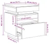 vidaXL Nachttisch mit LED-Leuchten Betongrau 40x39x48,5 cm Produktbild-Vorschau 8