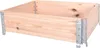 A wooden raised garden bed with metal corner brackets, shown from a slightly elevated side angle on a white background. Náhľad obrázku produktu