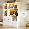 Buffetkast, 185x145x40 cm, met stopcontact, Productafbeelding-voorbeeld 6