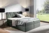 Kontinentales Bett GISELA – 160x200, grau + Gratis-Topper Produktbild-Vorschau 1