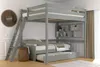 Hochbett aus holz Sylvia 160x200 schräger Leiter - Grau Produktbild-Vorschau 3