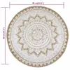 vidaXL Koberec z juty s potlačou 90 cm Round Náhľad obrázku produktu 5