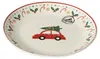 Servierplatte mit rotem Auto und Tannenbaum auf dem Dach im weihnachtlichen Design. Produktbild-Vorschau