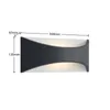 Lindby LED-Wandleuchte Mathea, 30 cm, anthrazit, Alu, IP65 Produktbild-Vorschau 5