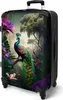 NoBoringSuitcases.com® Großer Koffer - Pfau - Blumen - Produktbild-Vorschau 2