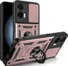 A rose gold and black phone case with a ring holder is shown from multiple angles against a white background. Produktbild-Vorschau