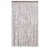 Design Fliegenvorhang Taupe und Weiß 118x220 cm Chenille, Produktbild-Vorschau 3