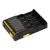 A black battery charger with yellow accents, shown from a slightly elevated angle on a white background. Podgląd zdjęcia produktu